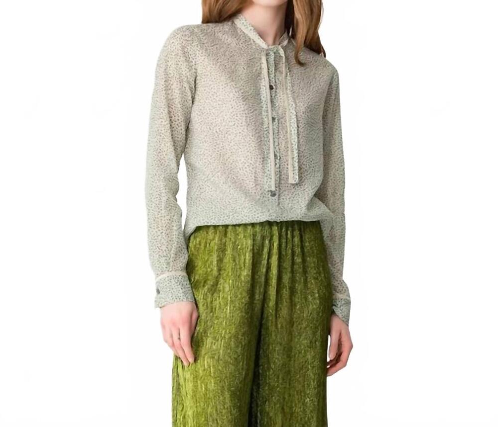 NEW FORTE FORTE women's les petites pois shirt in lichene